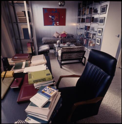 [Study with a desk and chair, ca. 1971] [transparency] / David Beal