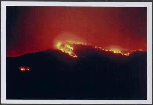 The Stockyard fire in residence on the upper slopes of Mount Tennent in the early hours of 18 January 2003 [picture] / Jeff Cutting