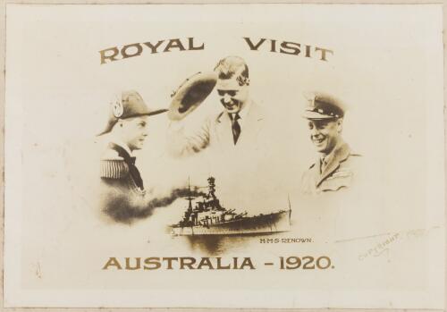 Royal visit, Australia, 1920, H.M.S. Renown [picture] / Gordon Harrison