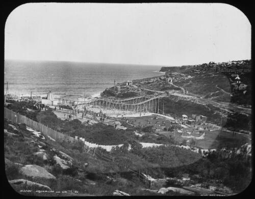 Bondi aquarium and grounds, Sydney, New South Wales, ca. 1889 [transparency] / Kerry & Co