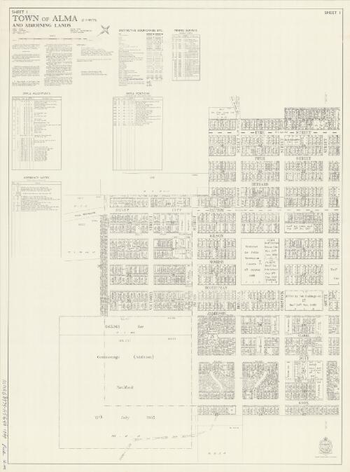 Town of Alma and adjoining lands [cartographic material] : Parish - Picton, County -  Yancowinna, Land District - Willyama, City - Broken Hill : within Division - Eastern, N.S.W