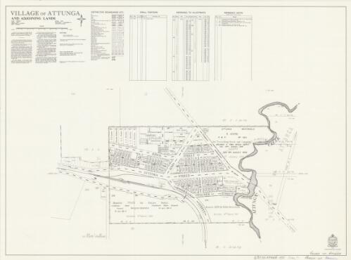 Village of Attunga and adjoining lands [cartographic material] : parish - Burdekin, county - Inglis, land district - Tamworth, shire - Cockburn, within division - Eastern N.S.W. / printed and published by Dept. of Lands