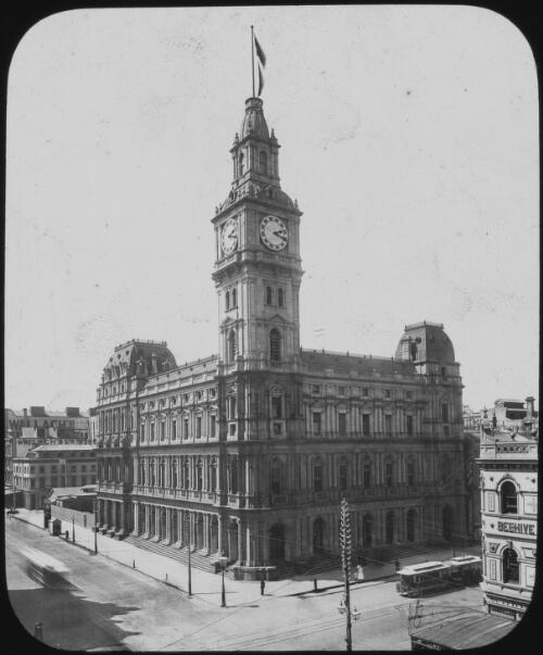 General Post Office, Melbourne, ca.1892 [transparency] / Fred Hardie