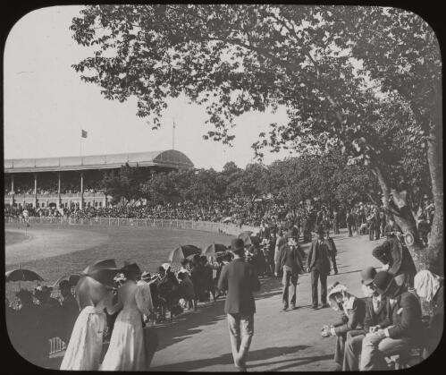 Melbourne Cricket Ground, Melbourne, ca.1892 [transparency] / Fred Hardie