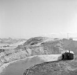 Sand mining showing the dredge Cudgen R.Z. Star 10 plant at ore face ...