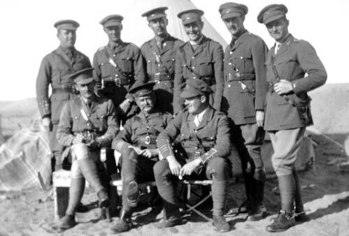 A group of officers, taken at a WW1 camp in Egypt [picture] / Rex Nan Kivell