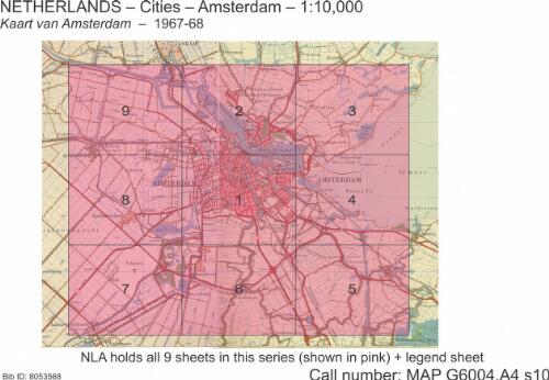 Kaart van Amsterdam / Dienst Openbare Werken Amsterdam, afdeling Landmeten en Kartografie