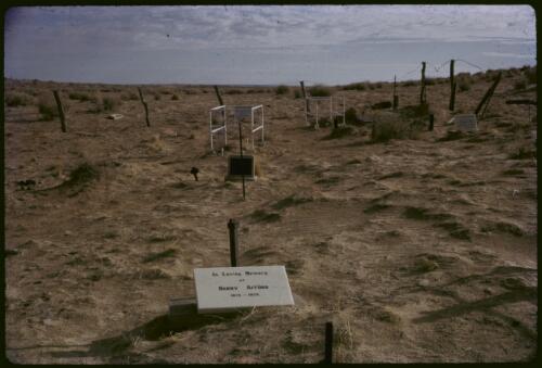 Birdsville Cemetery, Queensland, 1965 [transparency] / Les McKay