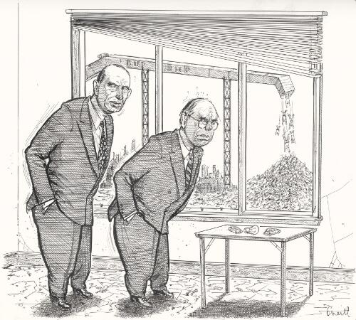 [John Moore and John Howard are questioning the future of BHP] 1997 [picture] / O'Neill