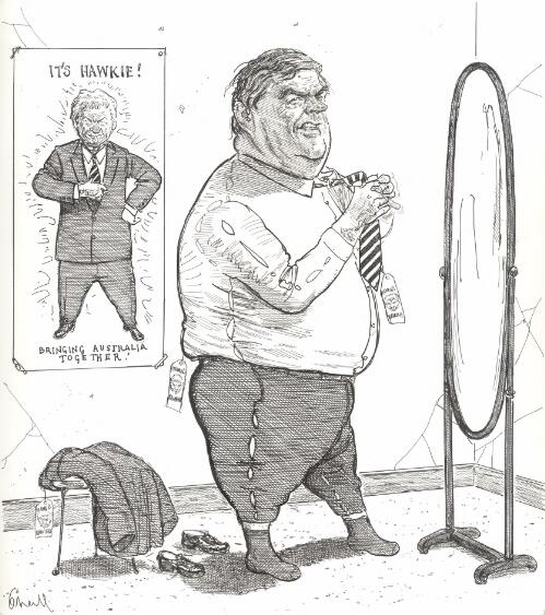 [Kim Beazley trying on Bob Hawke's clothes, September 1998] [picture] / O'Neill