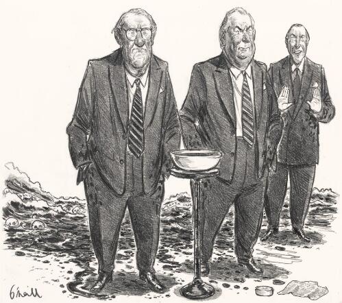 [Former Prime Ministers Malcom Fraser and Gough Whitlam and former Diplomat Richard Woolcott keeping silent about the events that led up to Indonesia's invasion of East Timor in 1975] 2000 [picture] / O'Neill
