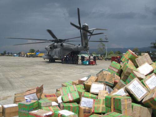 [Medical supplies  on the tarmac at Banda Aceh Airport, 11 January 2005] [picture] / AusAID, photographer Robin Davies