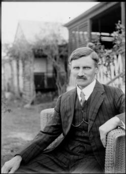 Gordon Cumming Pullar seated head and shoulders, Clermont, Queensland ...