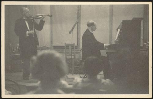 Charles and Norbert Wentzel performing at St. Columba's Hall, 3 December 1954 [picture]