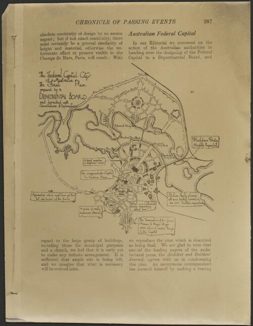 The federal capital city of Australia : the final plan / prepared by a departmental board and furnished with commentaries & explanation