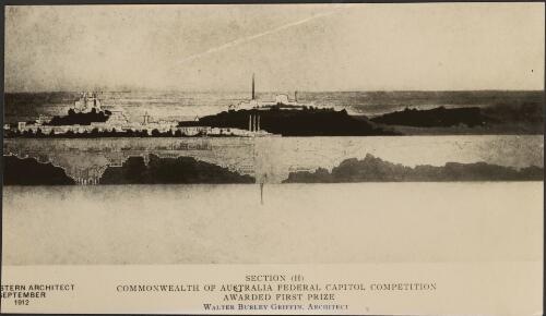 [Walter Burley Griffin's winning competition submission in Commonwealth of Australia Federal Capitol Competition: Section (H)] [picture]