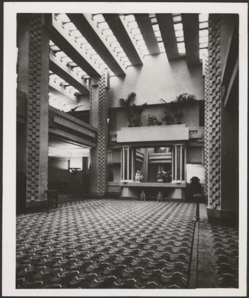 Interior view of lobby in Capitol Theatre, Swanston Street, Melbourne, Victoria [picture] / Walter Burley Griffin