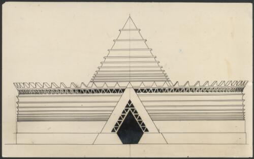Elevation of United Provinces Industrial and Agricultural Exhibition [picture] / [Walter Burley Griffin]