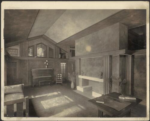 Living room?. Dwelling of Mr. Ralph Griffin, Edwardsville, Ill[inois] [picture]