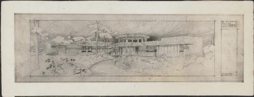 Perspective Mme Wolfcarius dwelling, Cape Estate, Castlecrag, New South Wales, [2] [picture] / Walter Burley Griffin