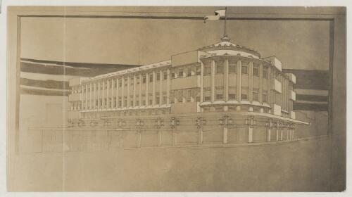 Presentation perspective of Liverpool (?) Street City Building [picture]