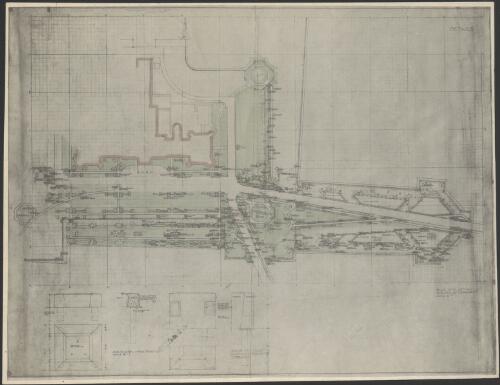 Plan of plantings, portion of terraces, [for Northern Illinois State Normal School campus, at DeKalb, Illinois, 3] [picture] / [Walter Burley Griffin]