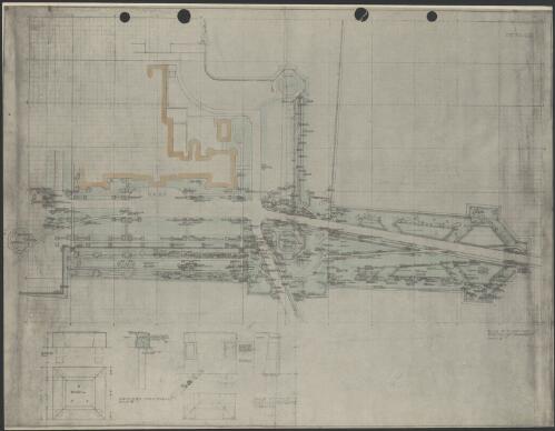 Plan of plantings, portion of terraces, [for Northern Illinois State Normal School campus, at DeKalb, Illinois, 4] [picture] / [Walter Burley Griffin]