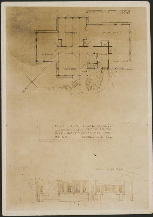 Design for dwelling, 325 The Citadel, Castlecrag, Willoughby, New South Wales [picture] / Walter Burley Griffin