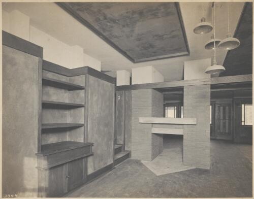 Interior view of William S. Orth houses, Kenilworth, Illinois, [3] [picture] Walter Burley Griffin