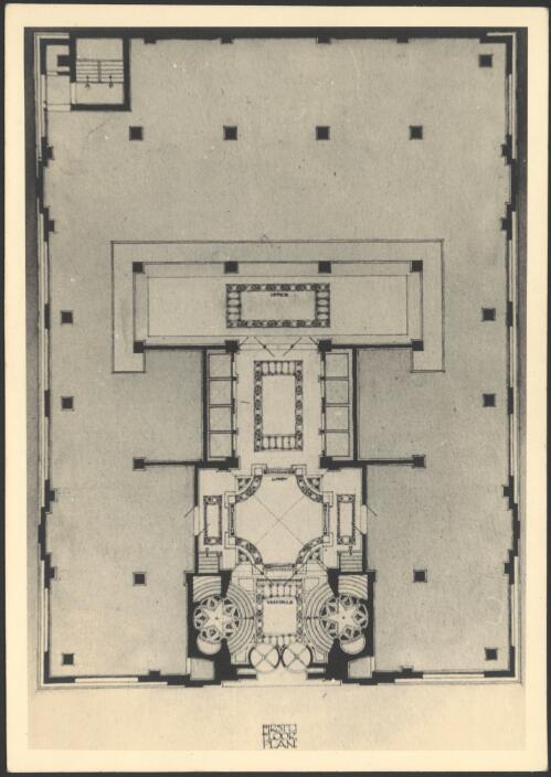 First floor plan, Chicago Tribune Tower [picture] / Walter Burley Griffin