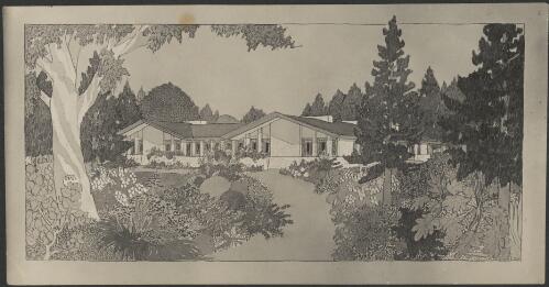 Perspective of Ringwood house, Wonga Park, Victoria [picture] / Walter Burley Griffin