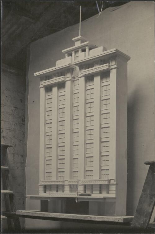 Plaster model of the facade of the Capitol Theatre, Swanston Street, Melbourne, ca. 1926 [picture] / William Sadler