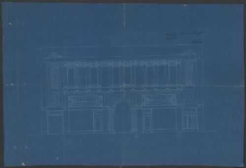 [Original facade plan for Café Australia, Melbourne] [picture] / Walter Burley Griffin
