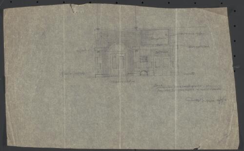 [Front elevation of revised entry of Vienna Café, (Café Australia, Melbourne)] [picture] / Walter Burley Griffin