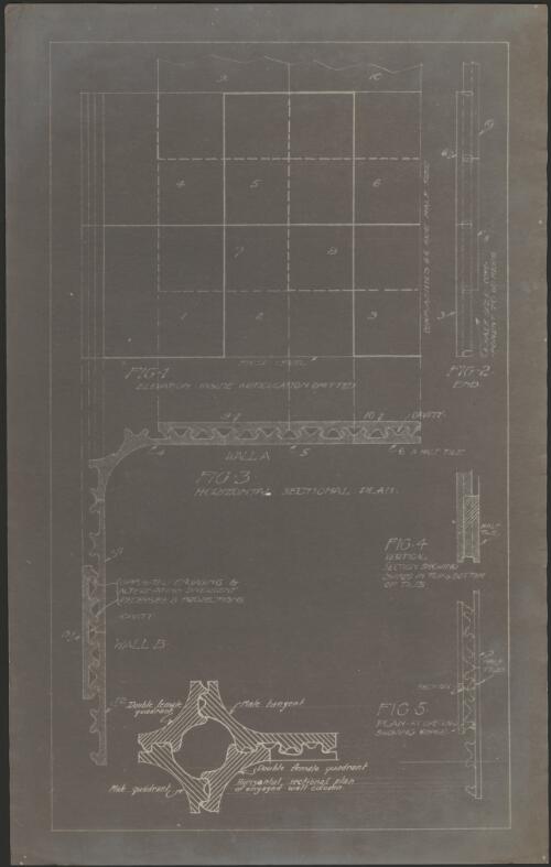[Knitlock patent plan drawing Figs 1-5] [picture] / Walter Burley Griffin