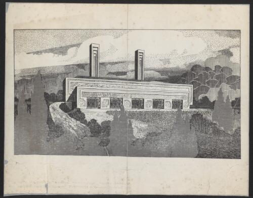 City of Sydney, refuse incinerator, Moore Park, under construction at Pyrmont, 1932 [picture] / W. B. Griffin