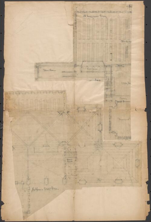 1/2 First Story plan, [Lucknow University Library] [picture] / [Walter Burley Griffin]