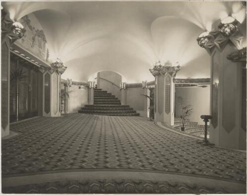 Interior view of the entrance lobby in The Capitol Theatre, Melbourne, Victoria [picture] / [Walter Burley Griffin]