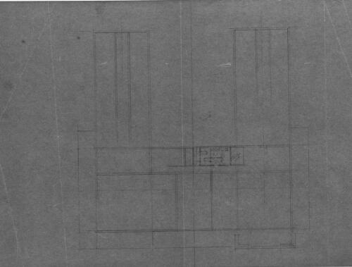 U-shaped floor plan of asylum [picture] / [Walter Burley Griffin]