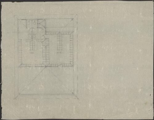 Sketch of plan of locker? rooms [picture] / [Walter Burley Griffin]