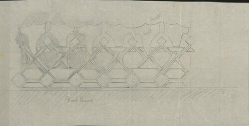 Sullivanesque ornament stencil related to the church at Elmhurs, Illinois, [1] [picture] / [Walter Burley Griffin]