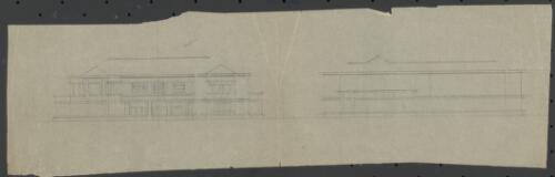 Sketch elevations for unidentified prairie house [picture]