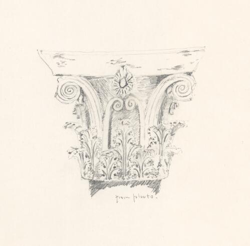 [Column design], from photo [picture] / [Walter Burley Griffin]