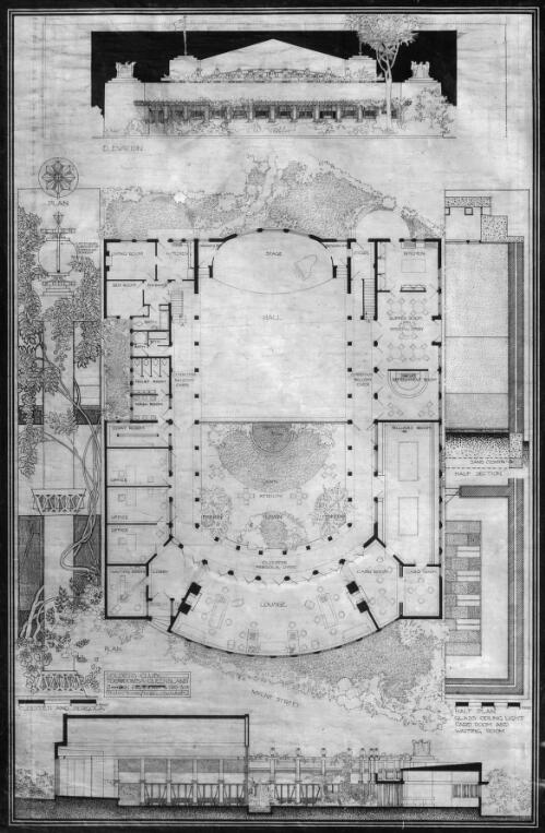 Plans and elevations of Soldiers' Club Toowoomba, Queensland, 1919 [picture]