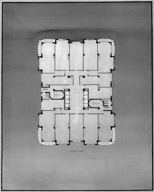 Typical plan of Chicago Tribune Tower competition, ca. 1921, [2] [picture] / [Walter Burley Griffin]