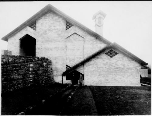 Exterior view of incinerator, north elevation, Essendon Incinerator, Moonee Ponds, Victoria, showing Nisson Leonard-Kanevsky, 1929, [2] [picture]