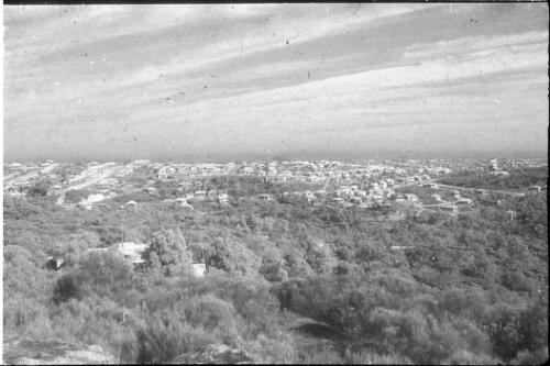 View of bushland and suburbs from Castlecrag, Sydney, New South Wales [transparency]