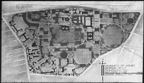 University of Sydney, general plan, 1920, [4] [cartographic material] / Walter Burley Griffin