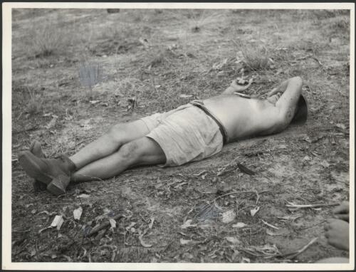 [Bill Harney relaxing on Melville Island, ca. 1950s] [picture]