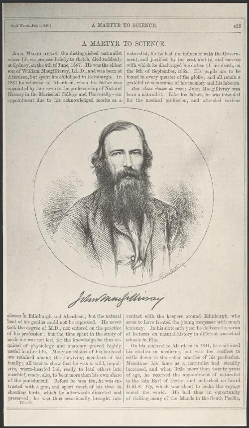 John MacGillivray, a martyr to science [picture]